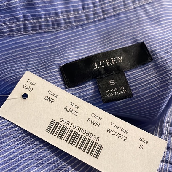 NWT J.Crew Classic popover shirt in Stripe - Picture 4 of 11